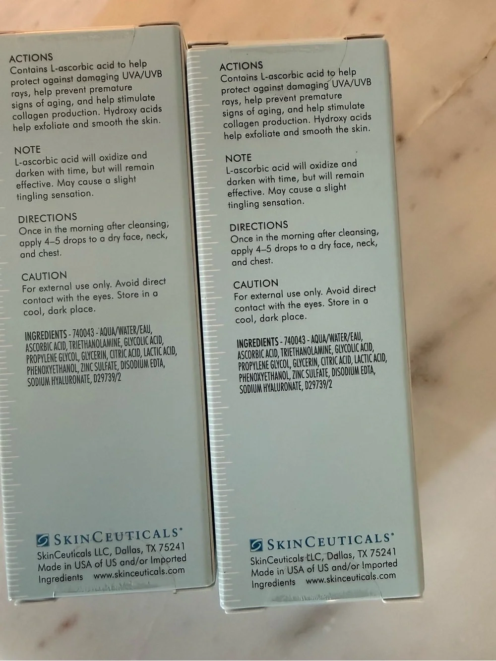 SkinCeuticals C + AHA Exfoliating Treatment — Light Blue Packaging
